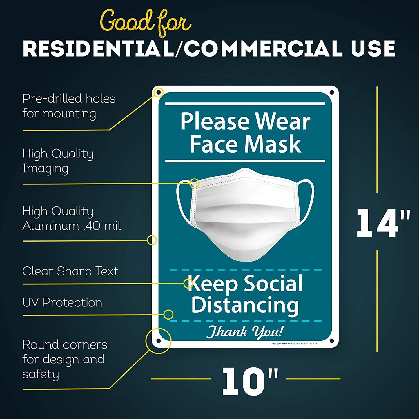 Please Wear Face Mask Sign Keep Social Distancing Sign