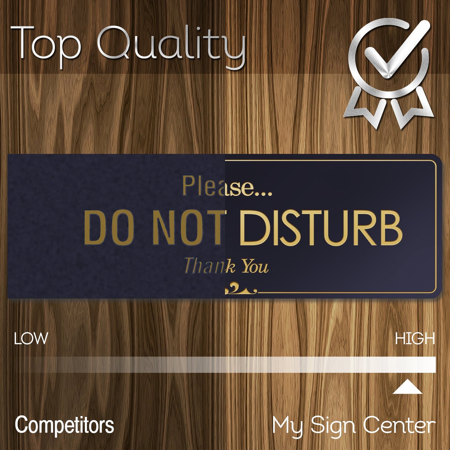 Please Do Not Disturb Thank You - Laser Engraved Sign