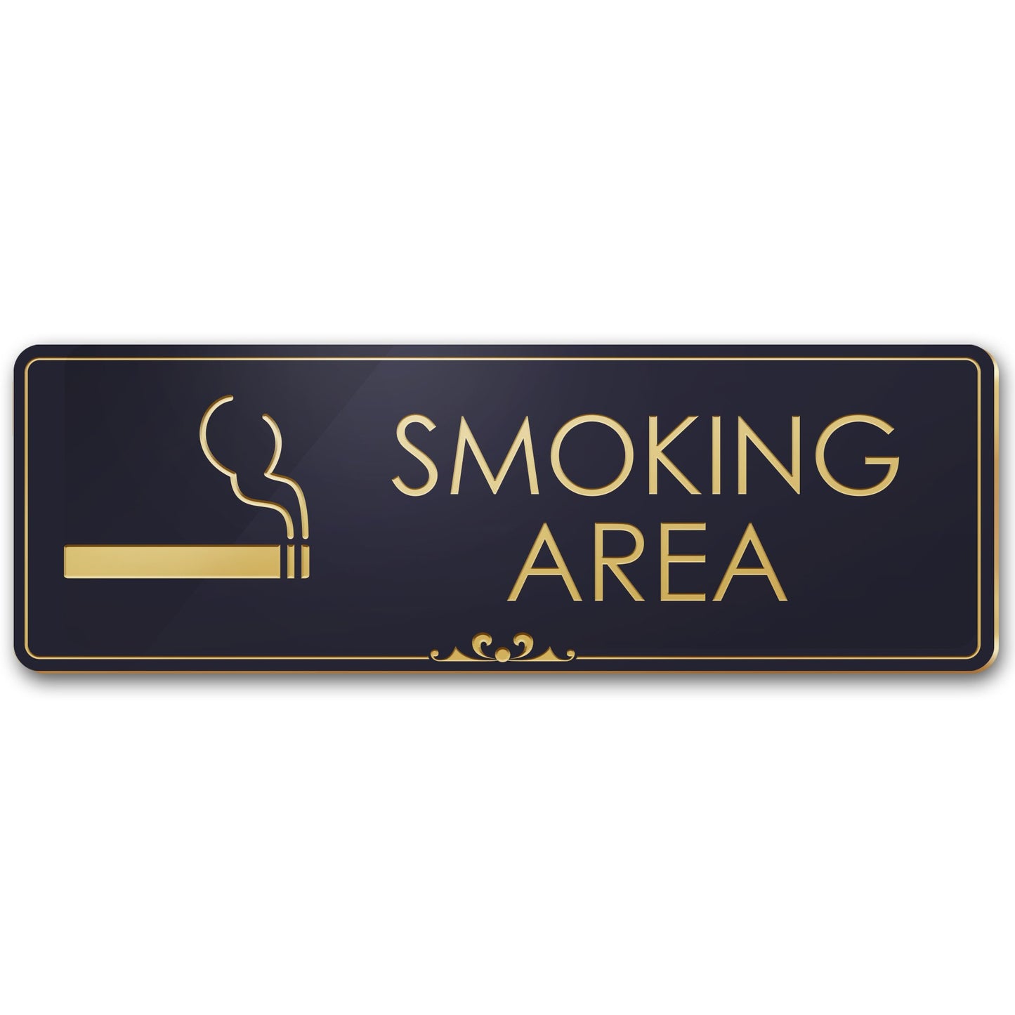 Smoking Area - Laser Engraved Sign