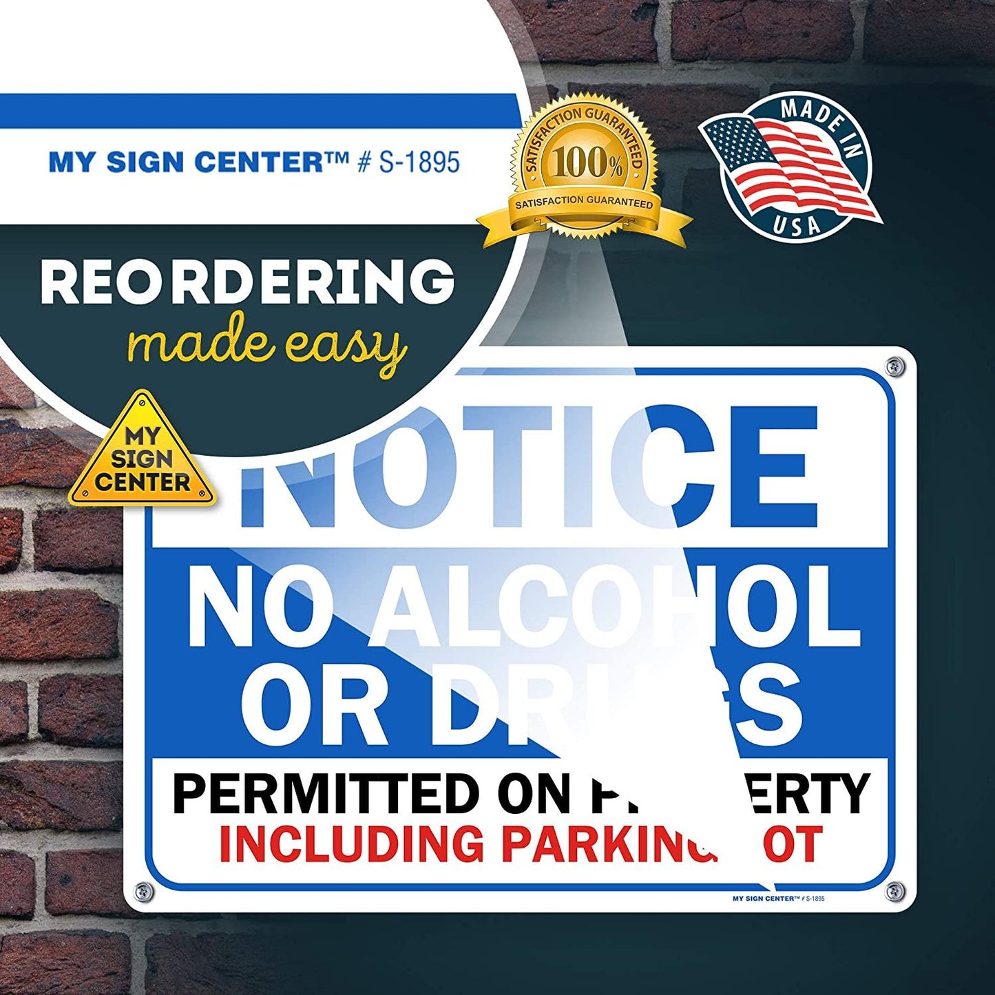 Notice Property Rules Sign No Alcohol Or Drugs Permitted