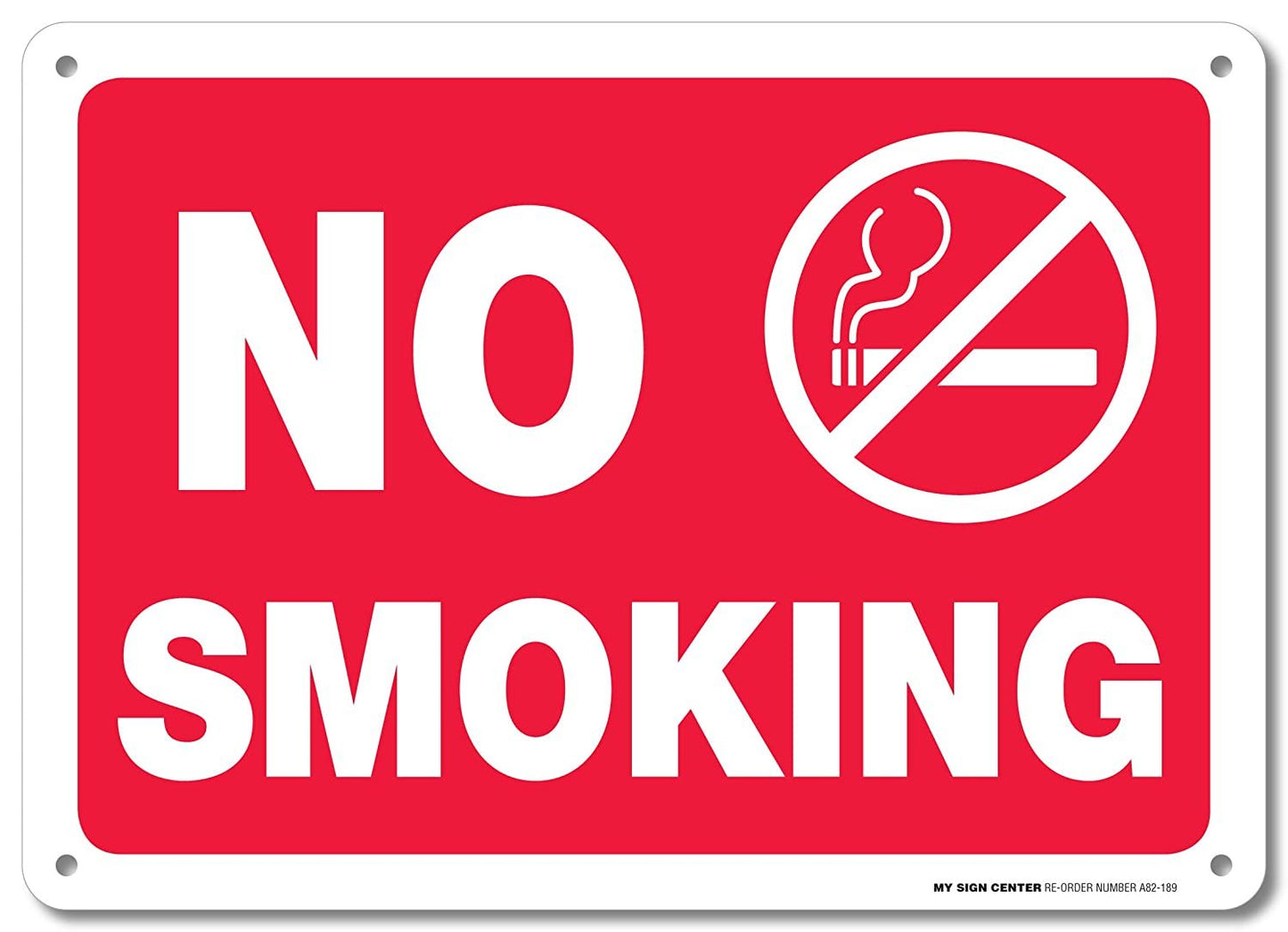No Smoking with Graphic Warning Sign - Avoid Smokers On Property