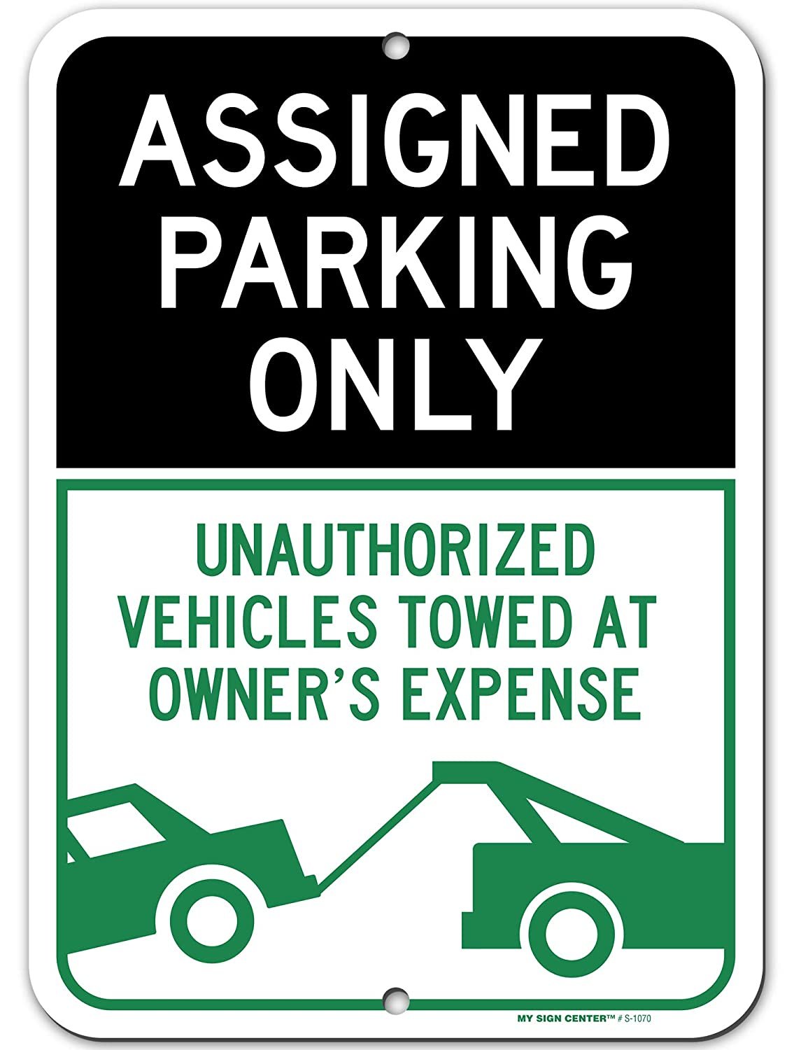 Assigned Parking Only Unauthorized Vehicles Will Be Towed Sign