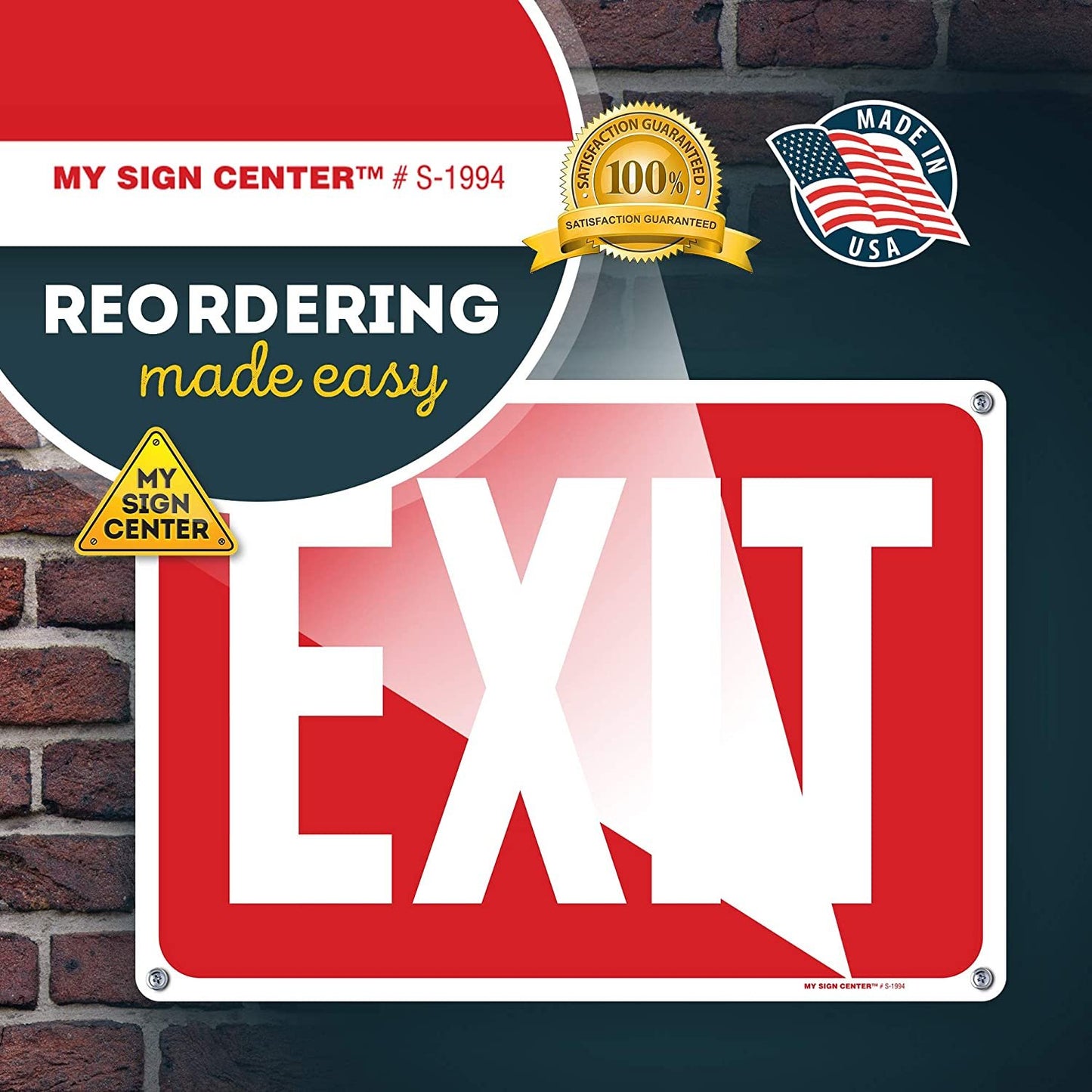 Exit Sign for Business, Store and House Door