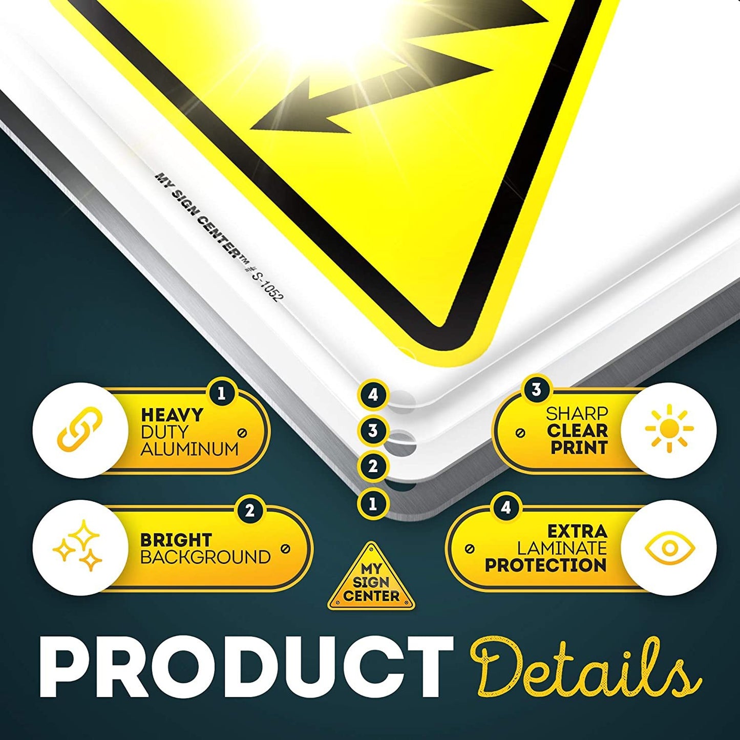 Danger High Voltage Electrical Shock Hazard Sign
