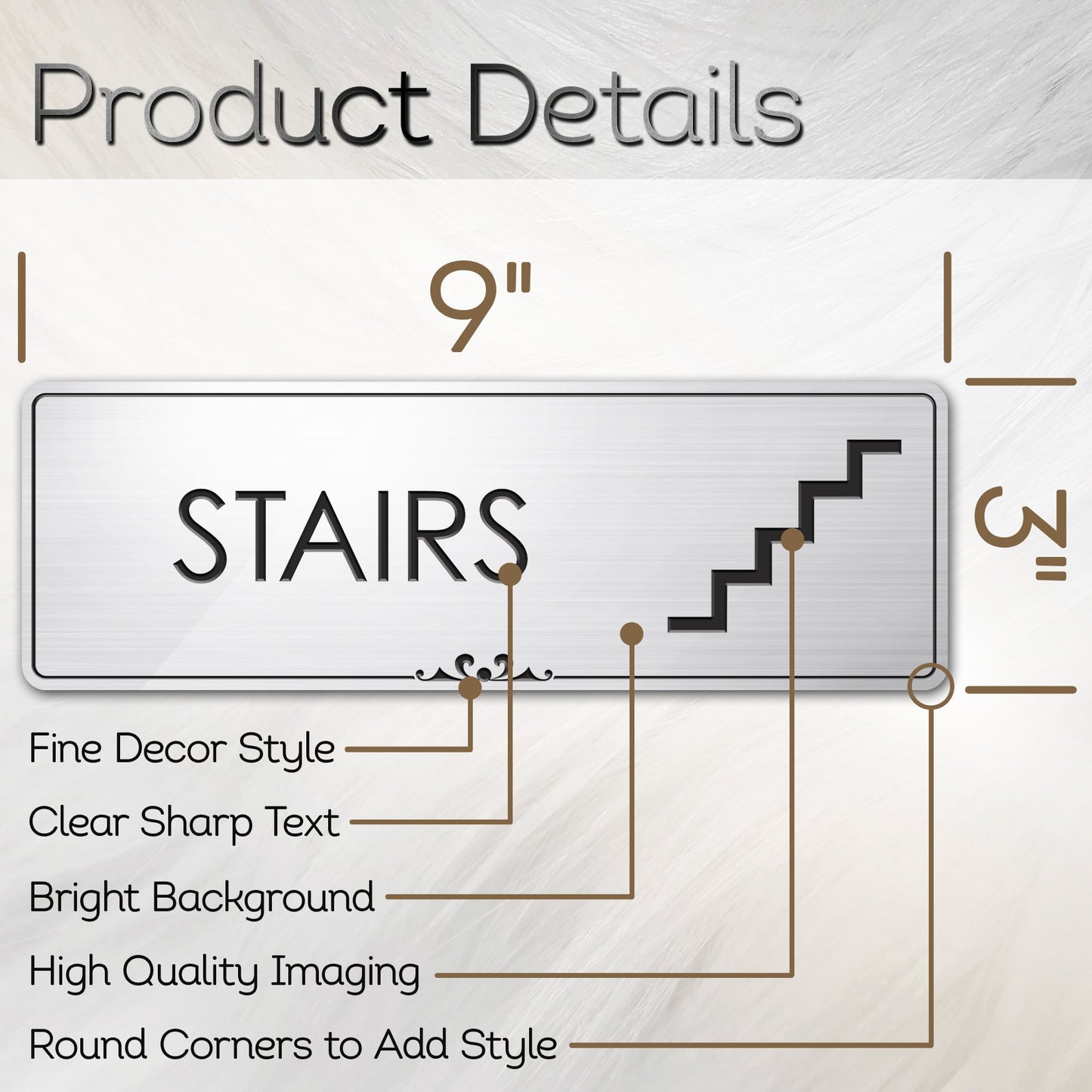 Stairs Door Sign Stairway Sign for Business