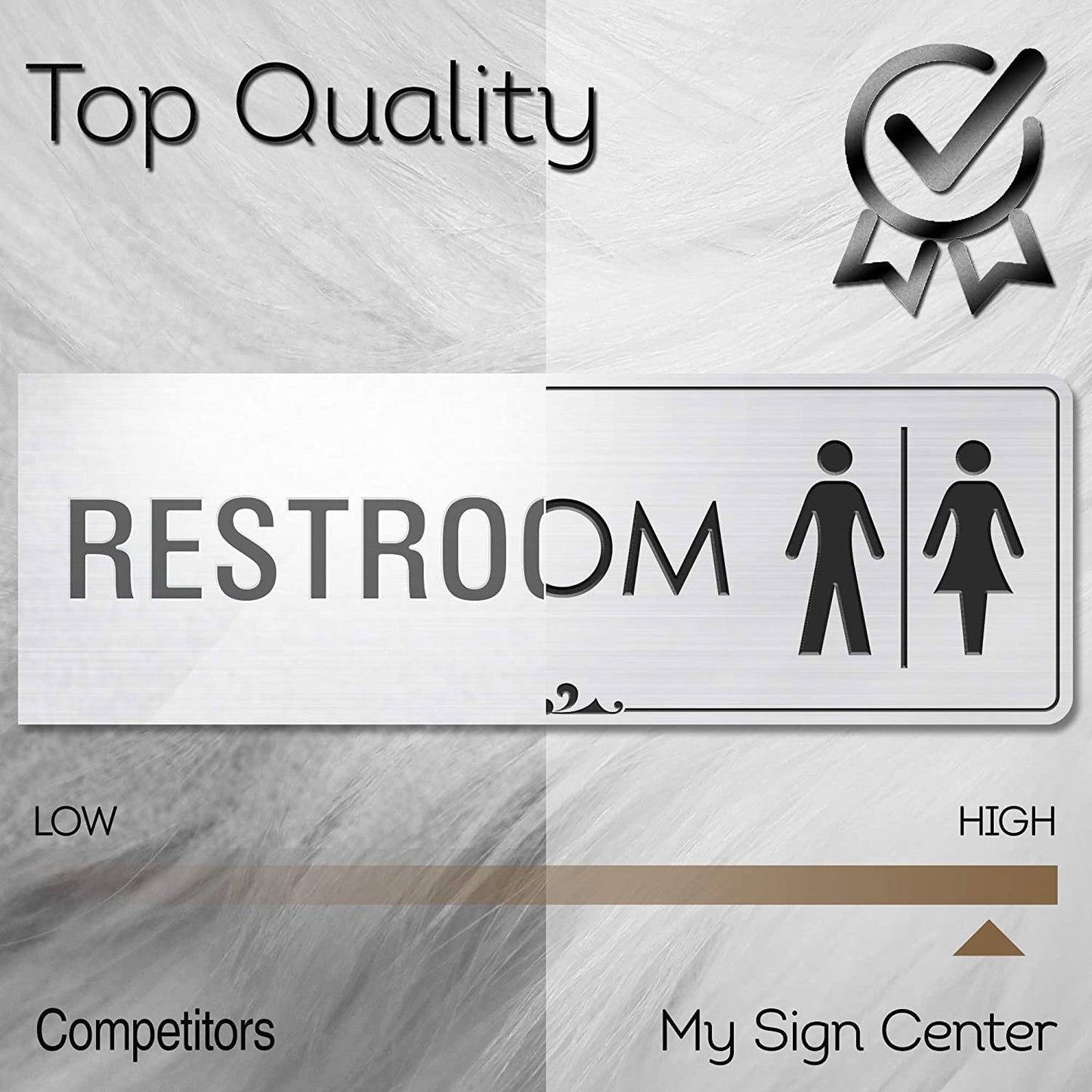 Restroom - Laser Engraved Sign