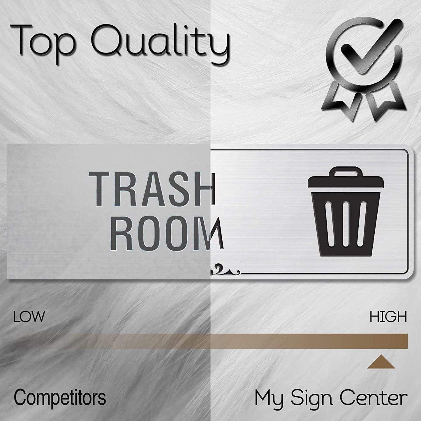 Trash Only Sign Office Room Recycle Trash Sign
