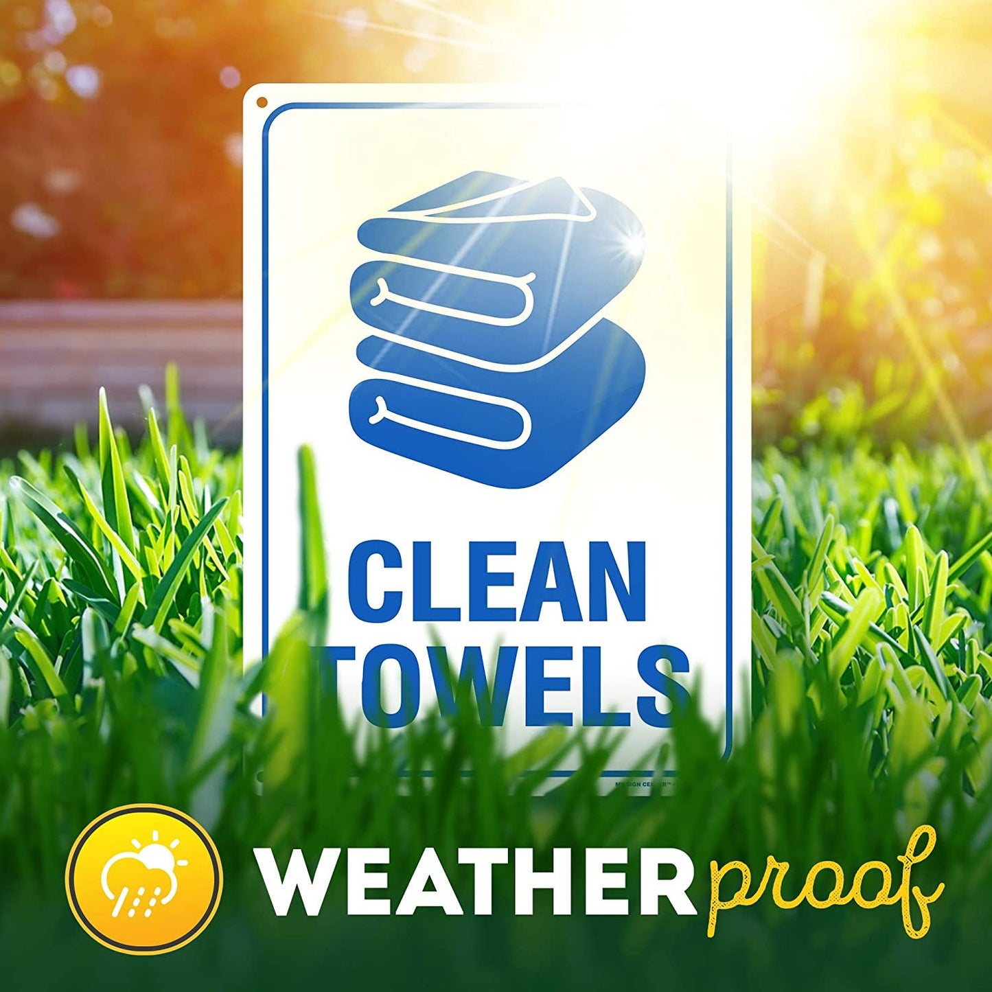 Clean Towel Pool Sign