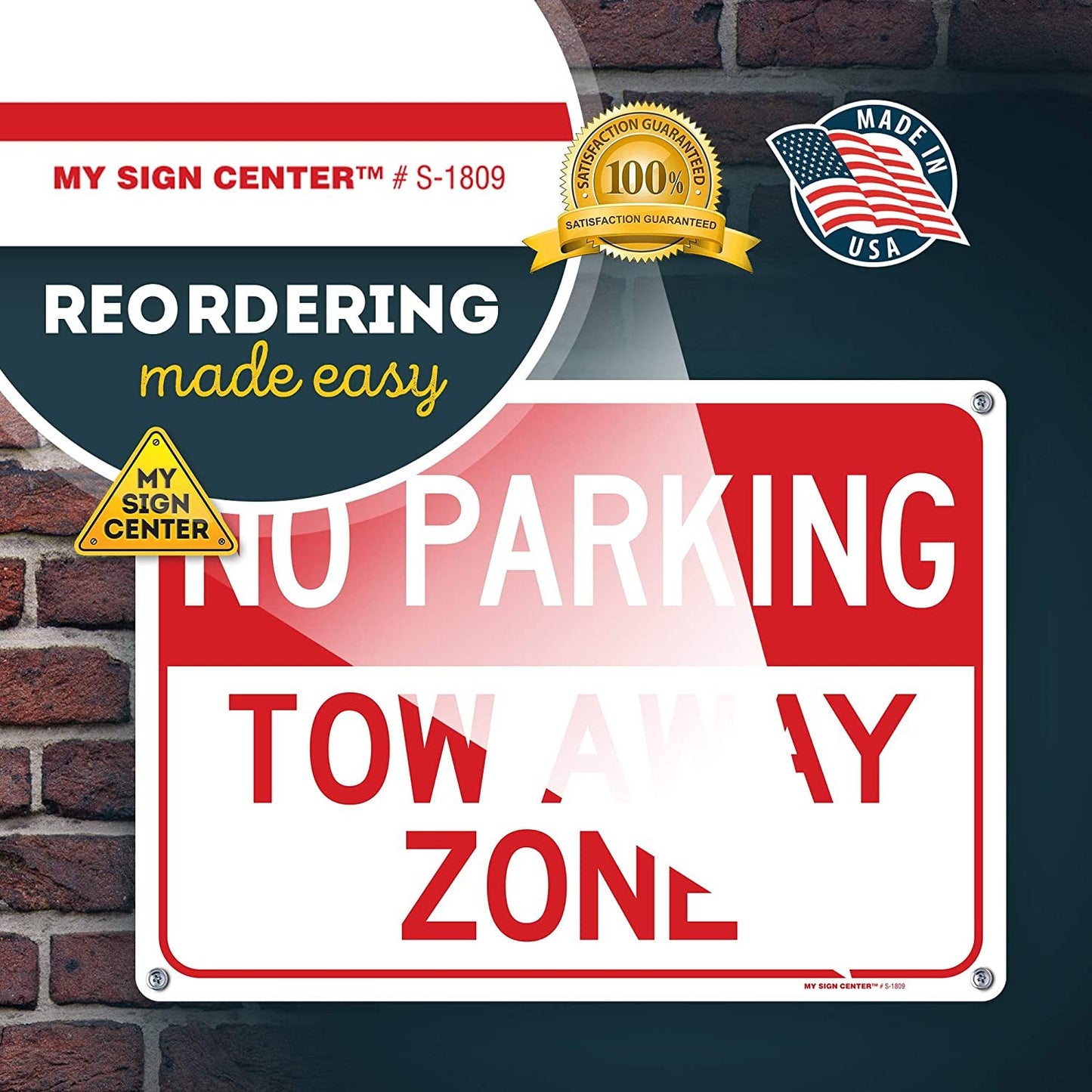 No Parking Tow Away Zone Sign