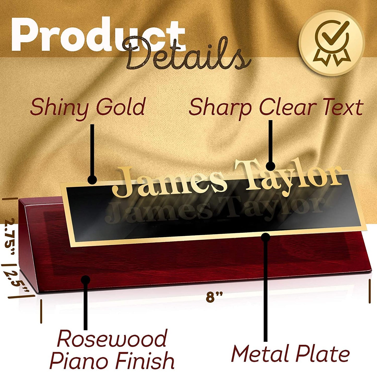 Desk Name Plate Personalized Custom Plaque