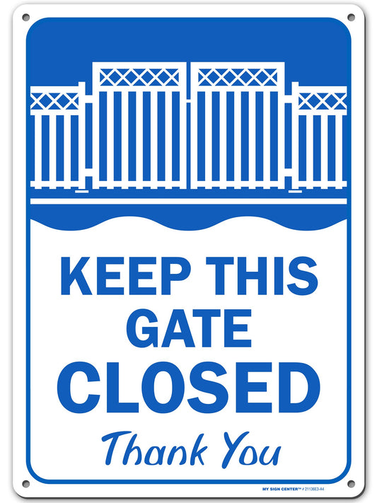Keep This Gate Closed, Swimming Pool Rules Sign