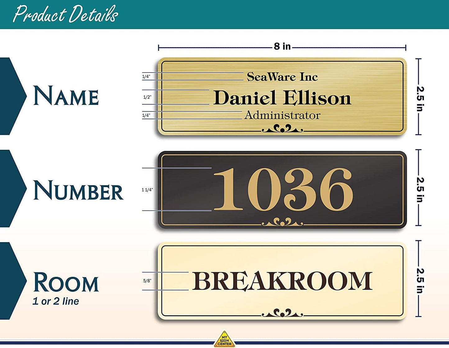 Name Plate for Door