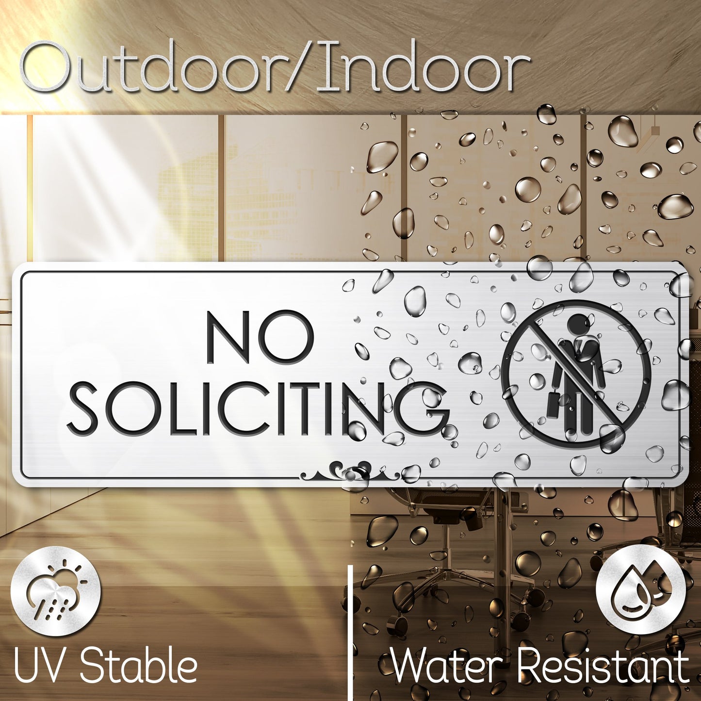 No Soliciting - Laser Engraved Sign 1