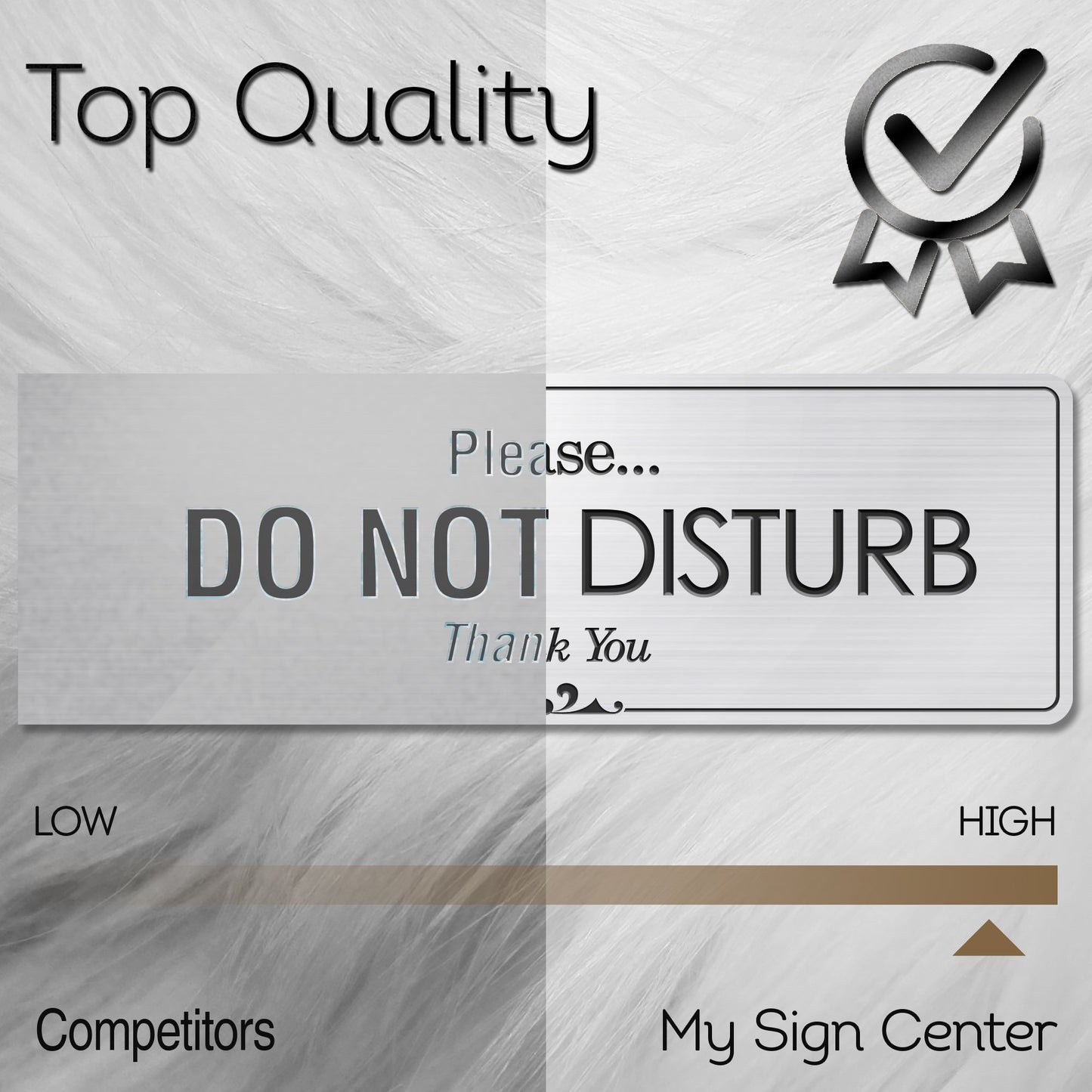 Please Do Not Disturb Thank You - Laser Engraved Sign