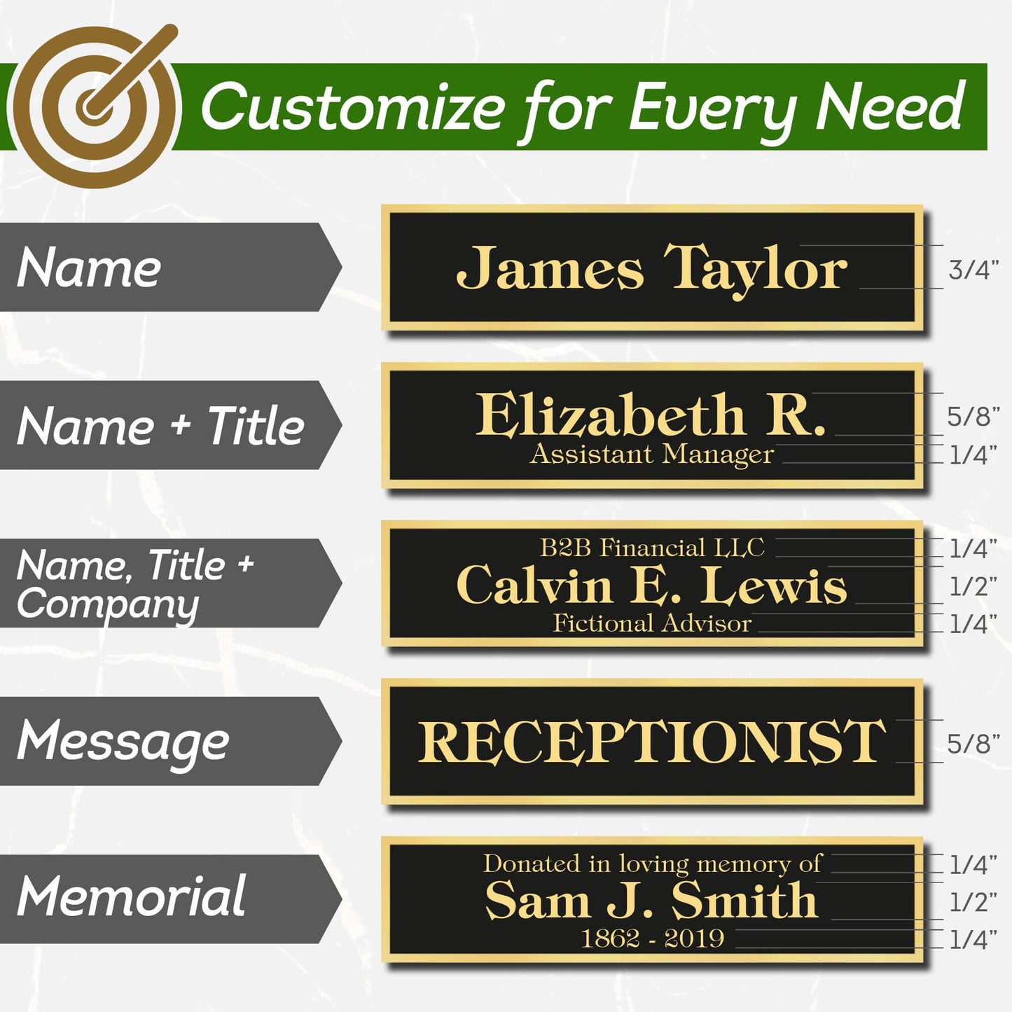 Desk Name Plate Personalized Custom Plaque