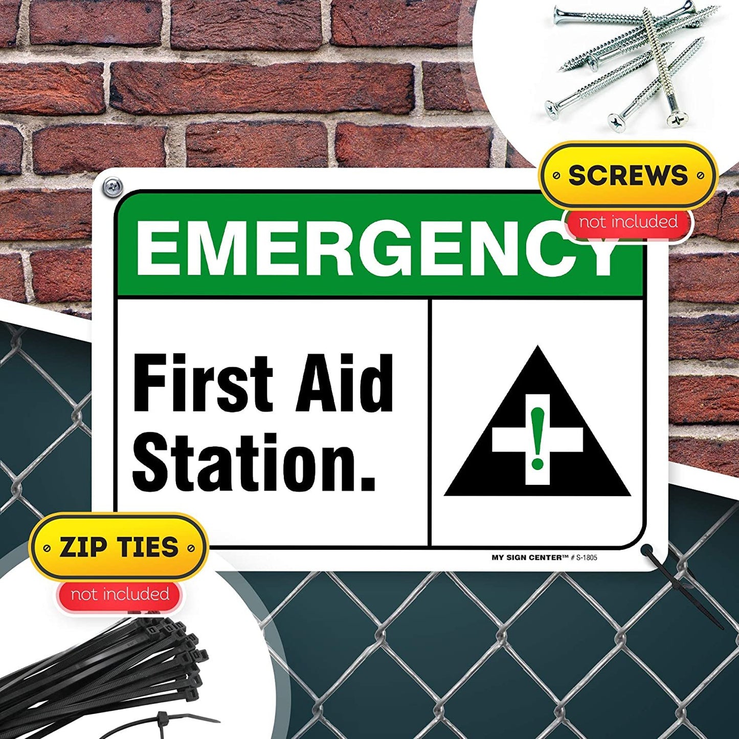 Emergency First Aid Station Sign
