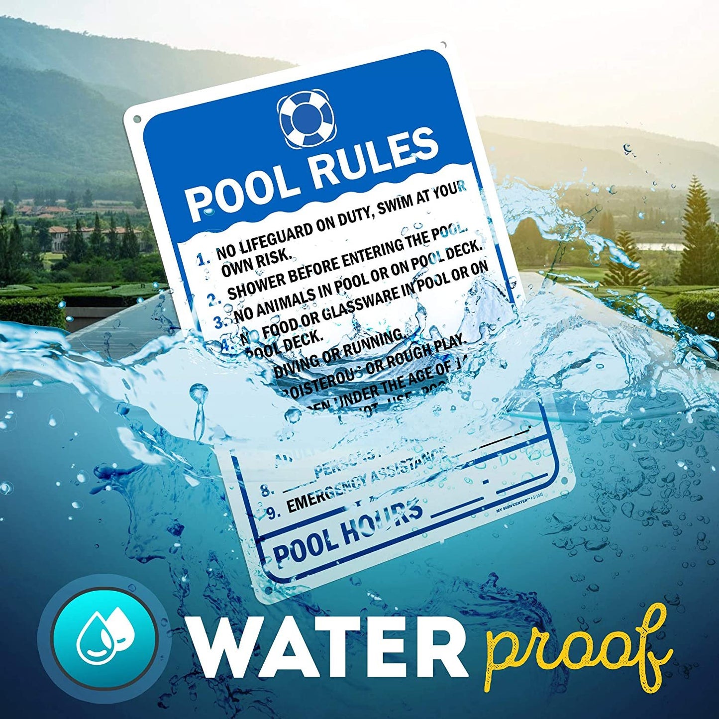 Swimming Pool Rules Sign 2