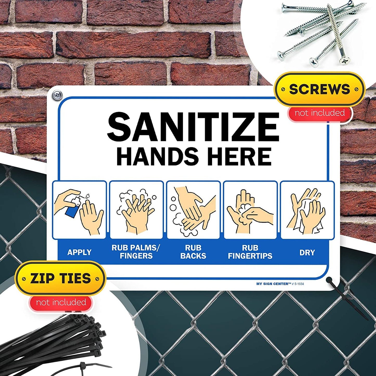 Sanitize Hands Here Sign