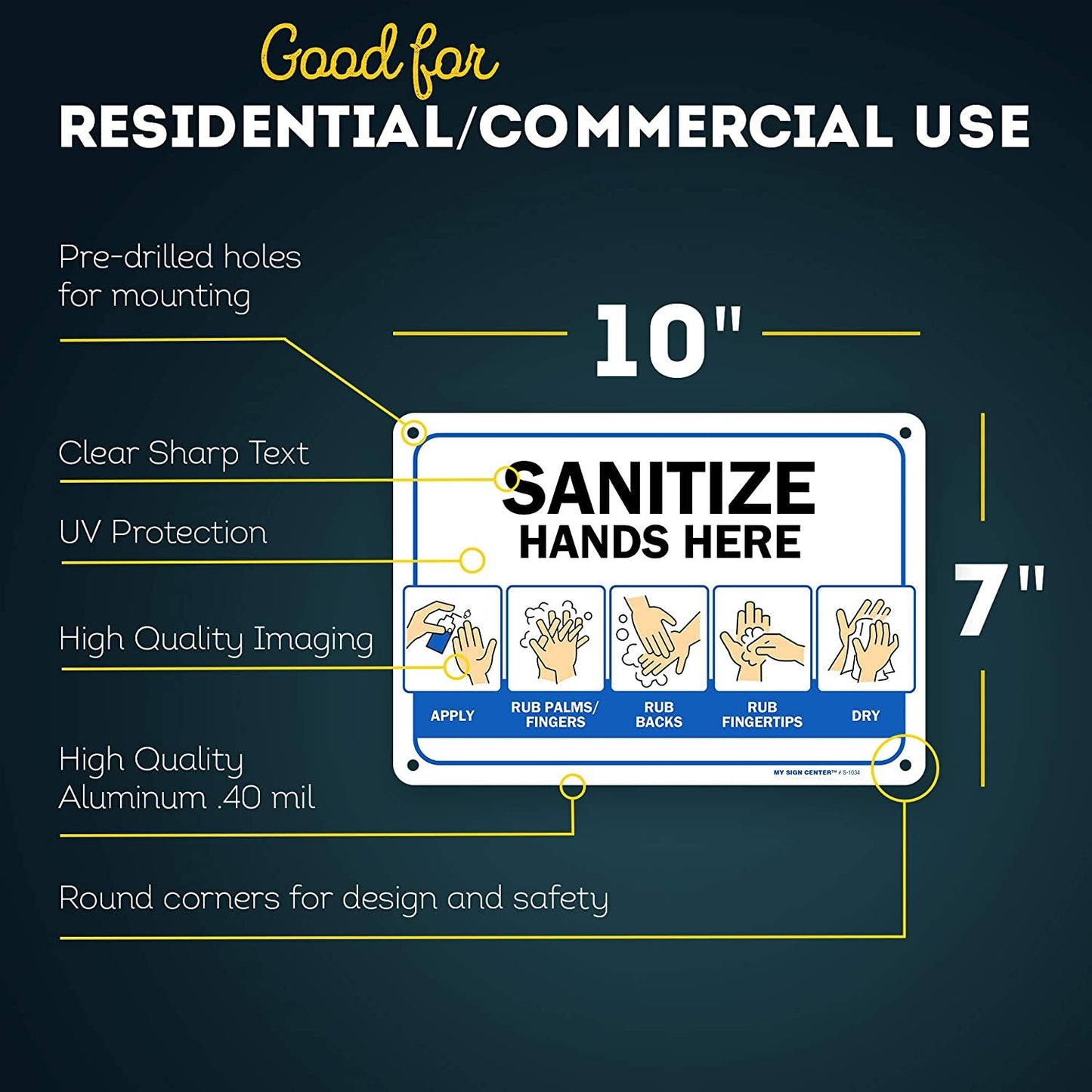 Sanitize Hands Here Sign