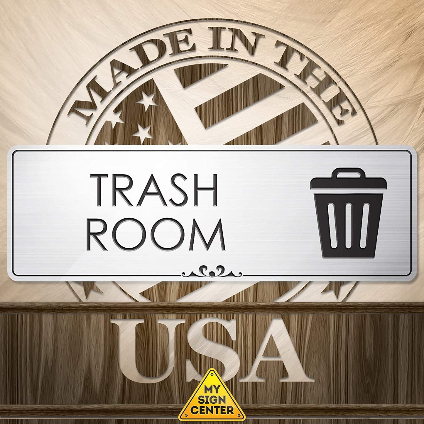Trash Only Sign Office Room Recycle Trash Sign