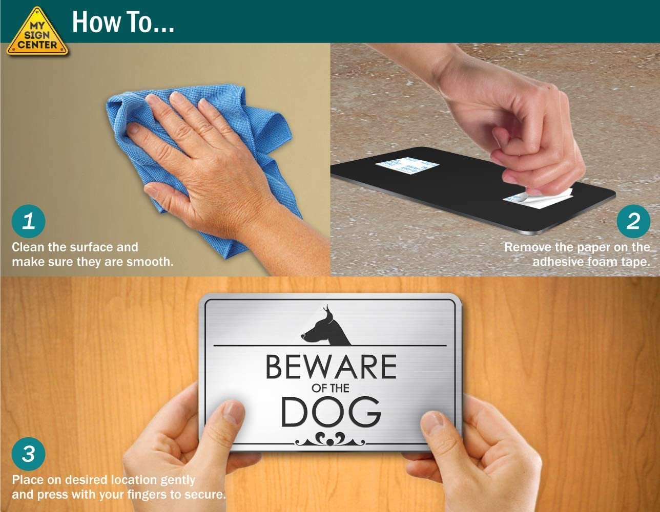 Beware of The Dog Laser Engraved Sign