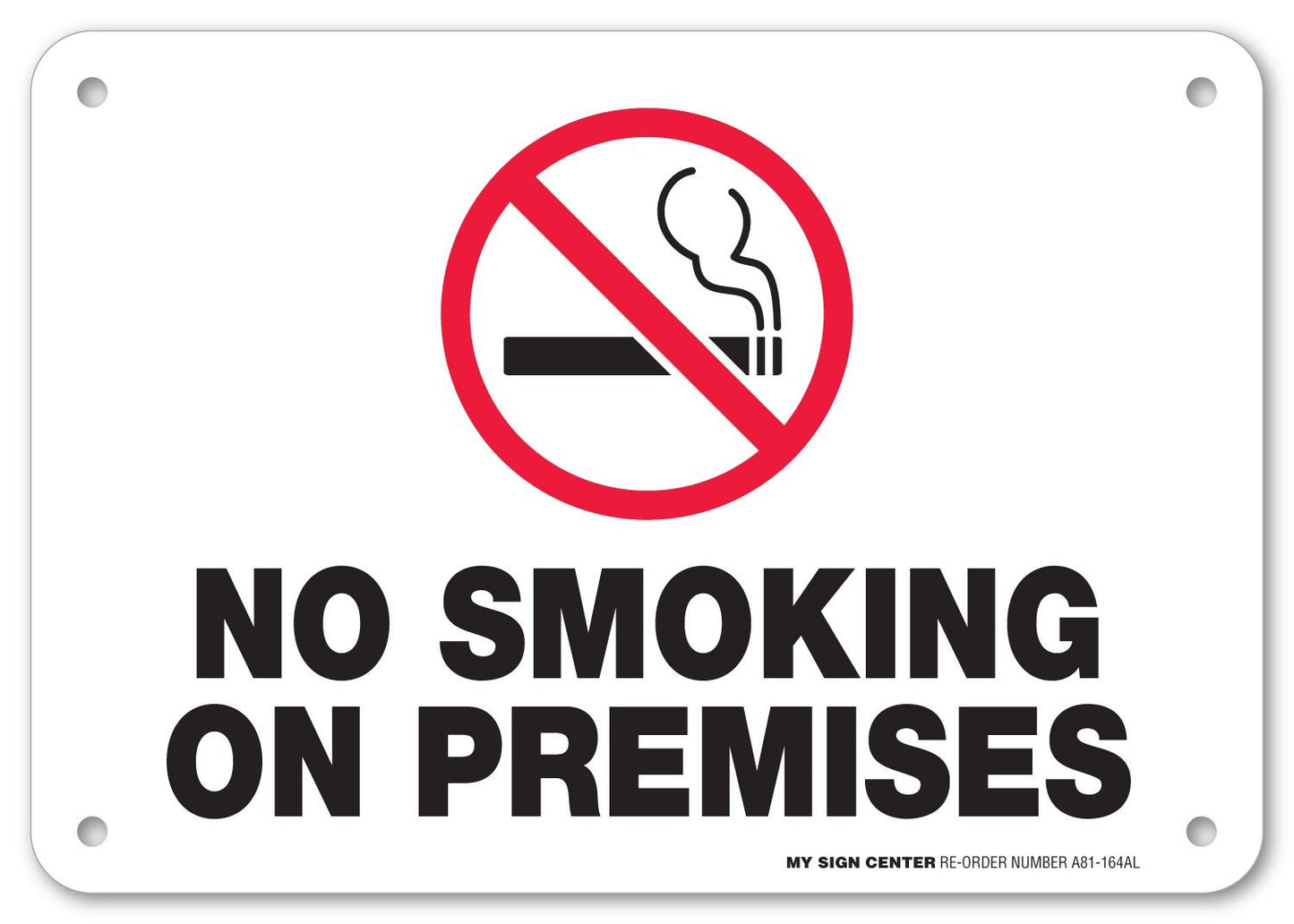 No Smoking On Premises No Smoking Sign by My Sign Center