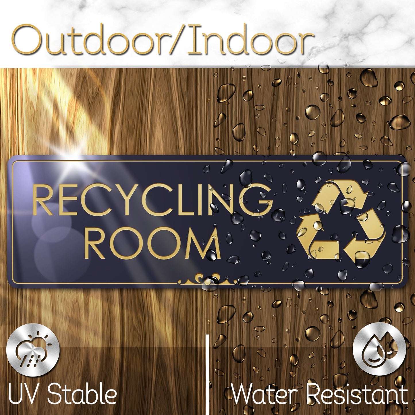 Recycle Room Trash Can Sign