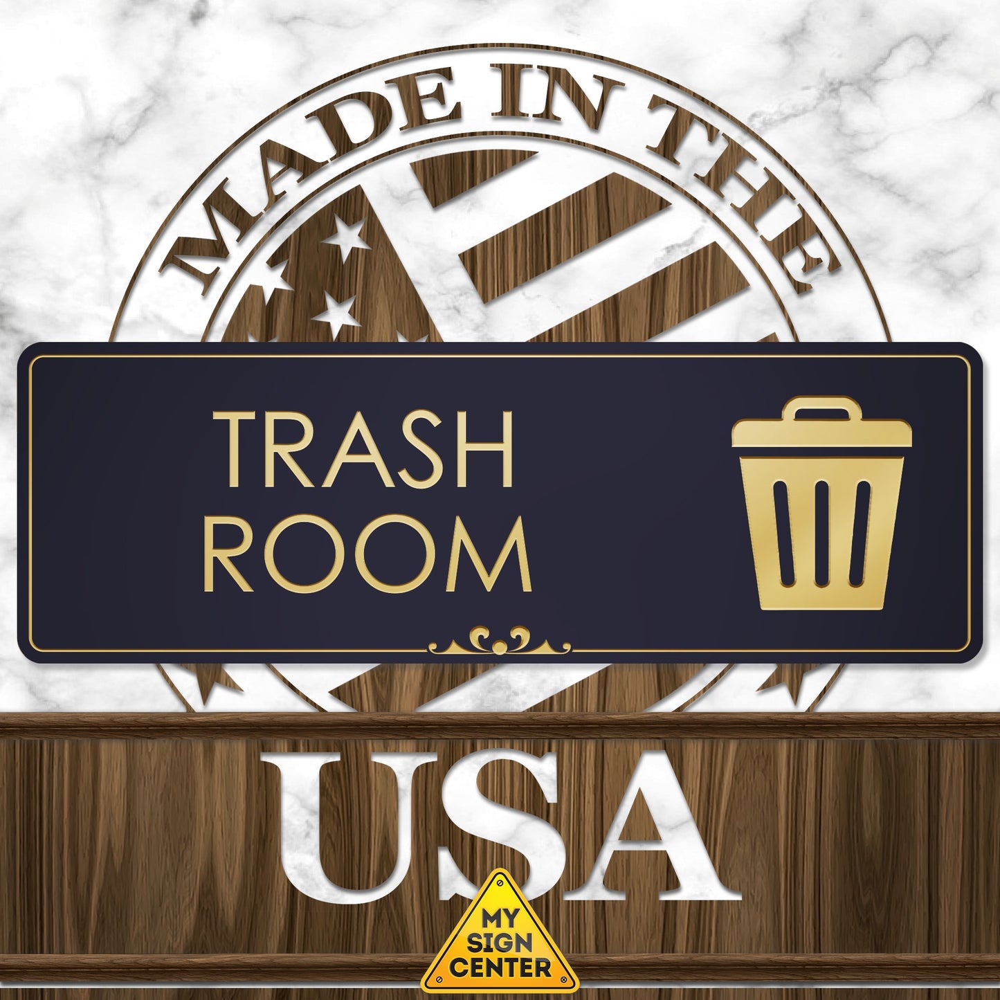 Trash Only Sign Office Room Recycle Trash Sign