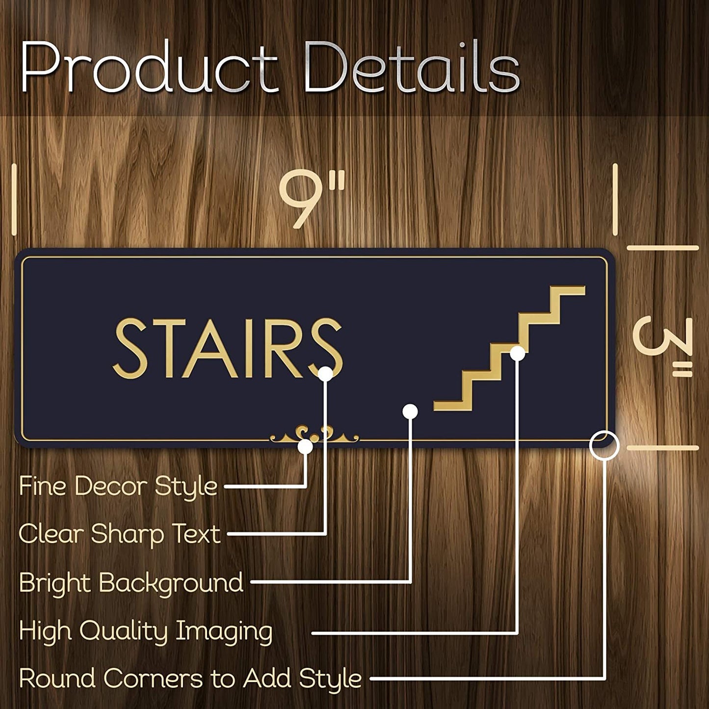 Stairs Door Sign Stairway Sign for Business