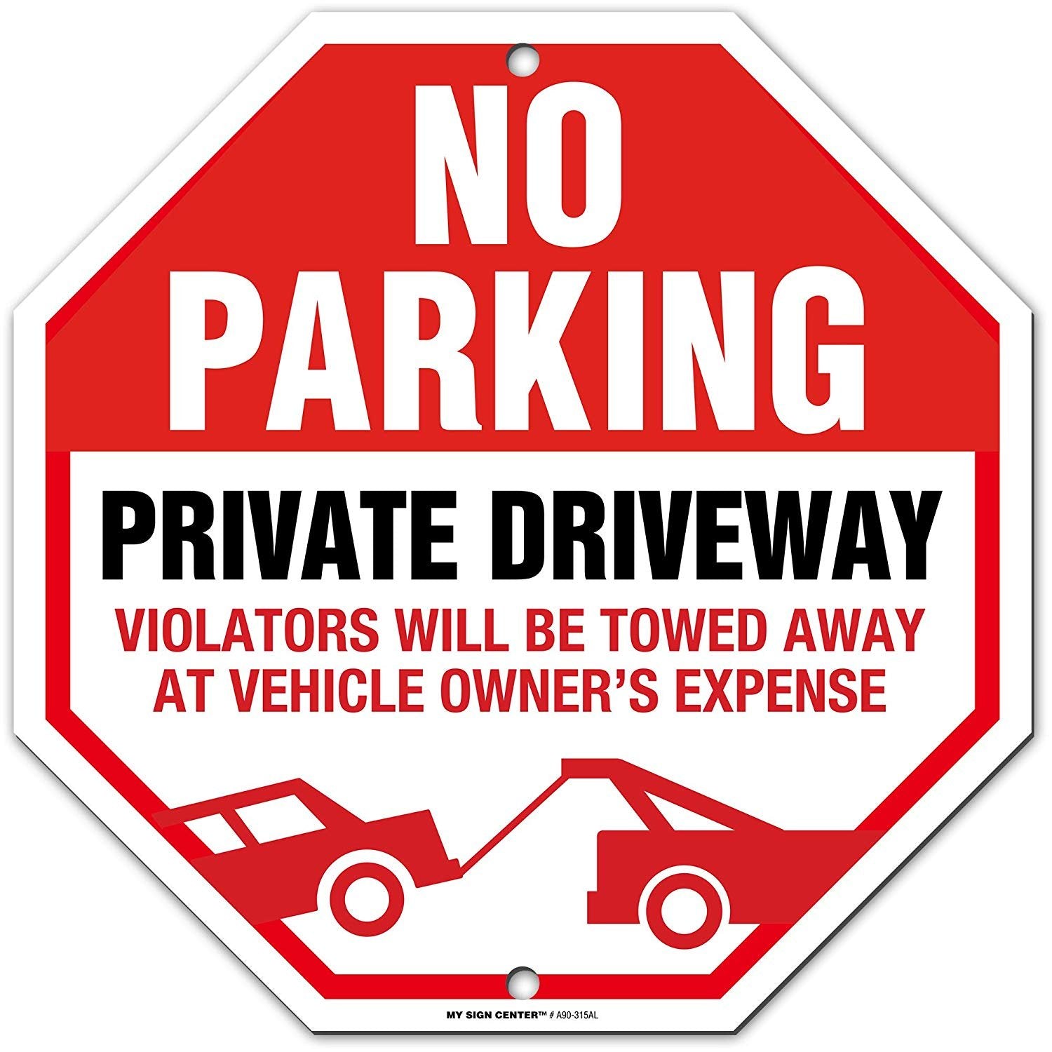 No Parking Private Driveway Do Not Obstruct In Constant Use Safety Sign Pre Drilled - 3mm - Foto 6