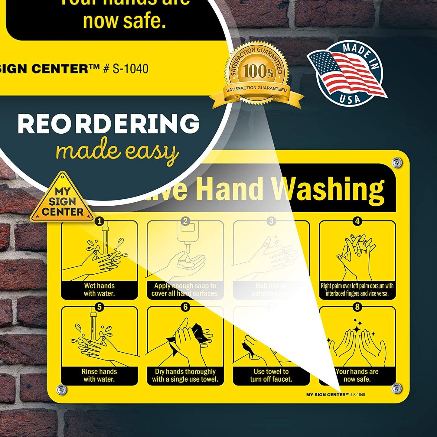 Effective Hand Washing Sign