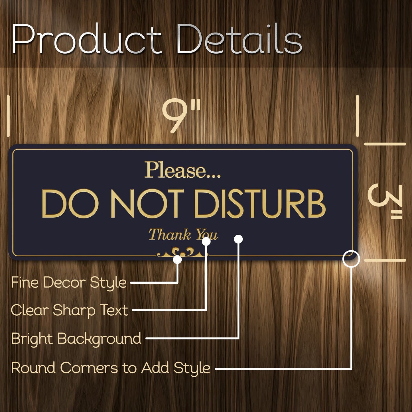 Please Do Not Disturb Thank You - Laser Engraved Sign