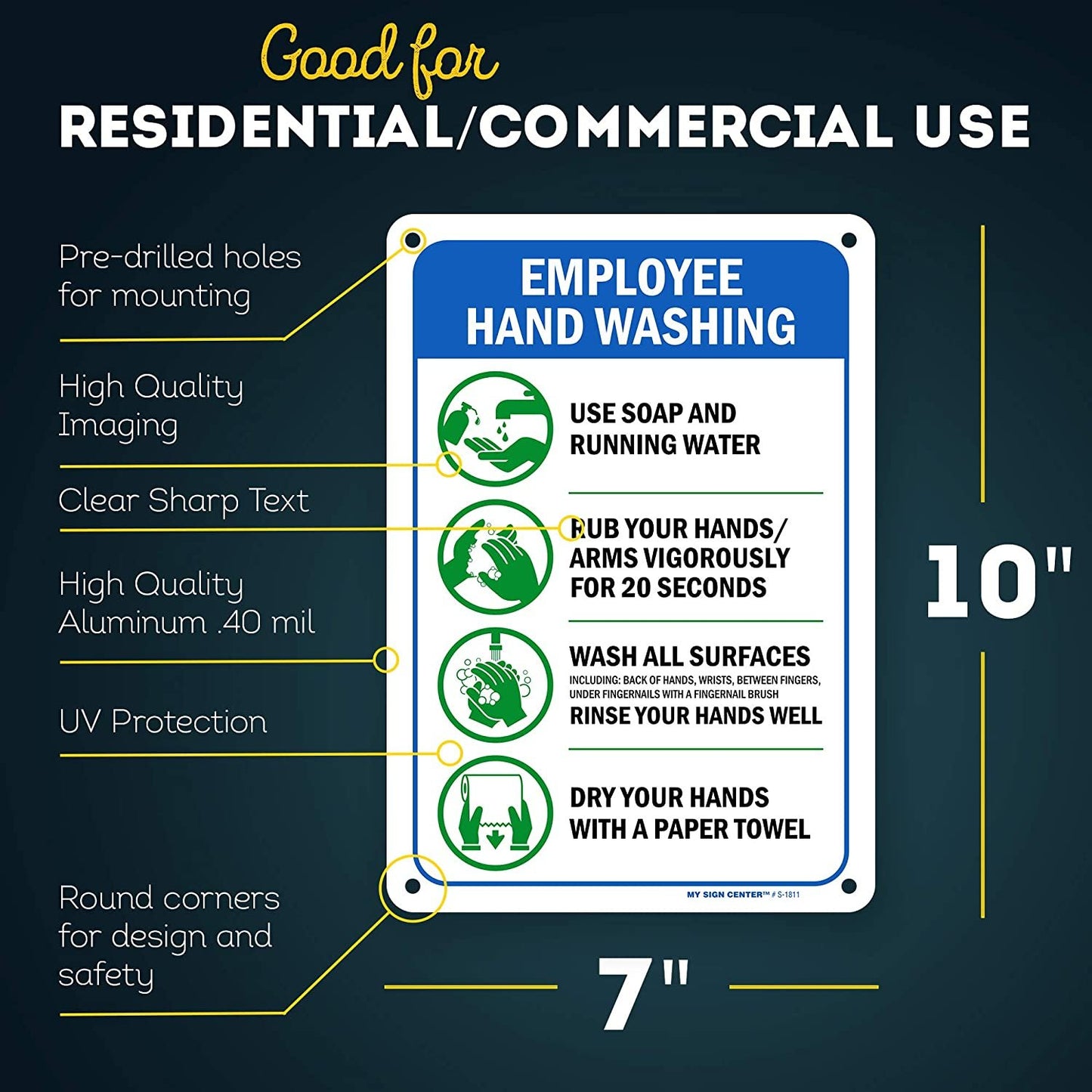 Employees Must Wash Hands Sign