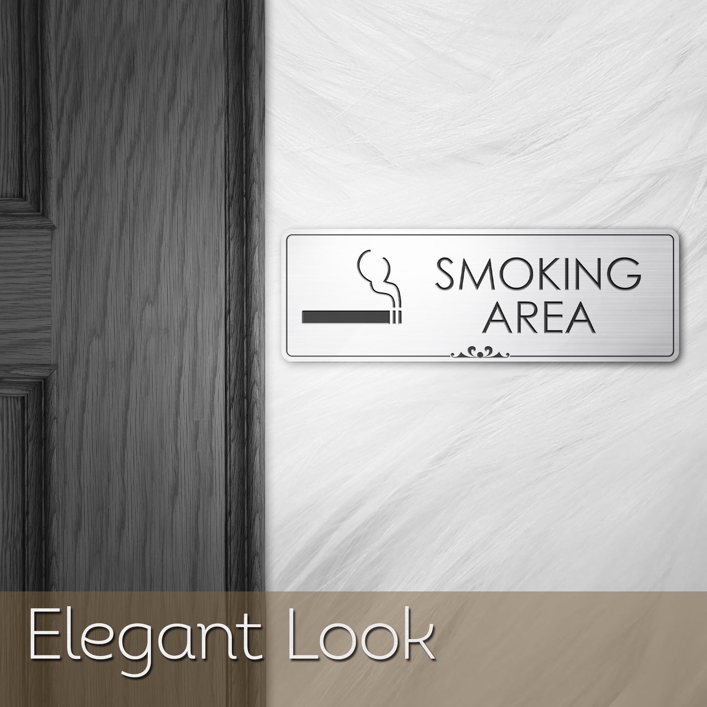 Smoking Area - Laser Engraved Sign