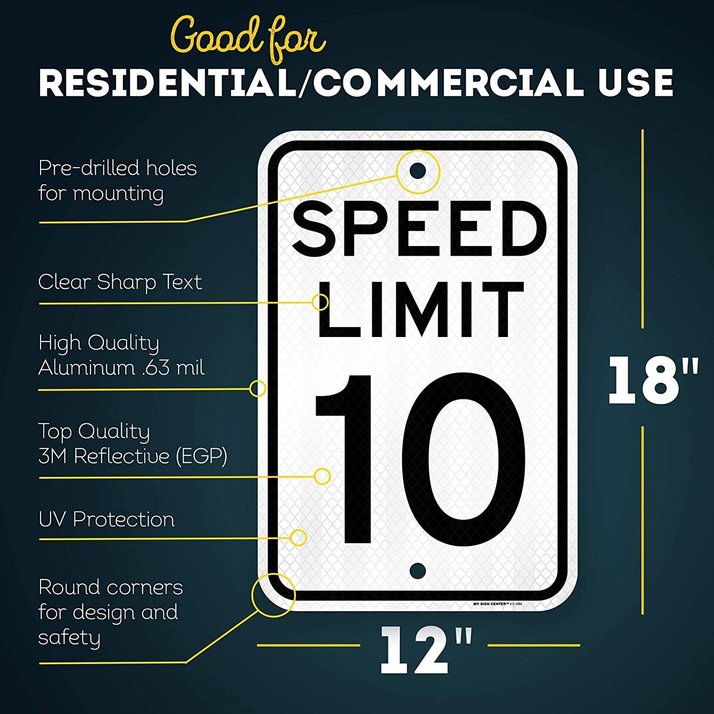 10 MPH Speed Limit Sign