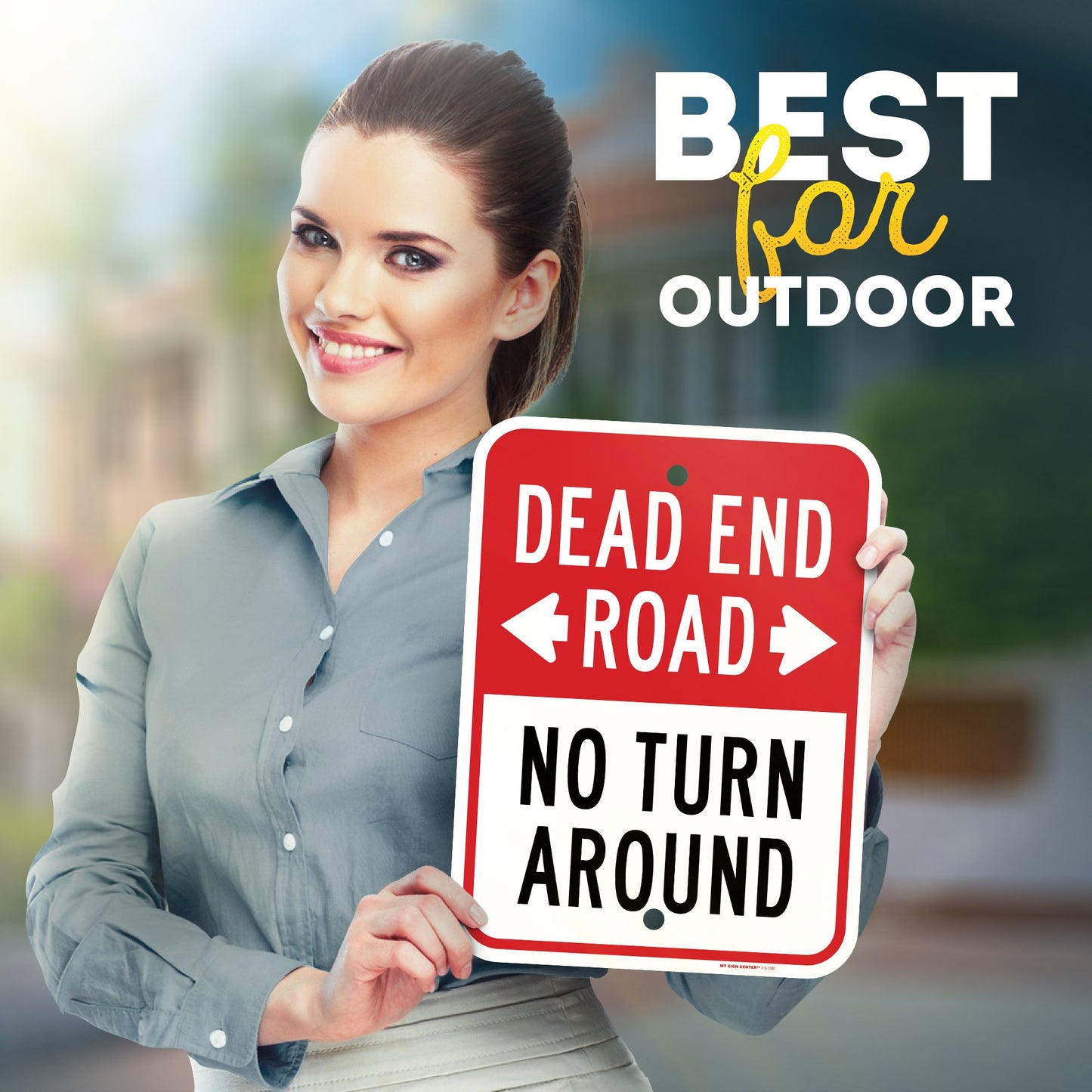 Dead End Private Driveway No Turn Around Sign