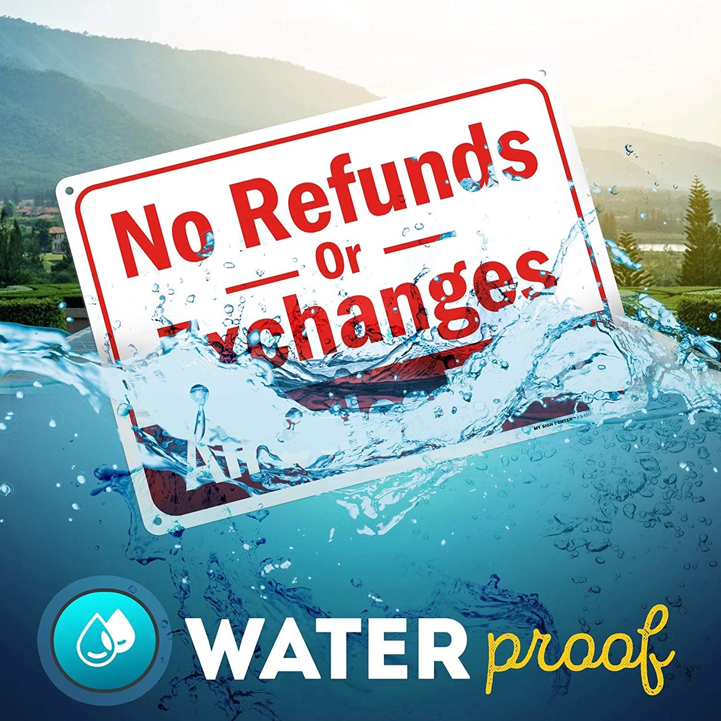 NO Refunds or Exchanges Sign, All Sales Final