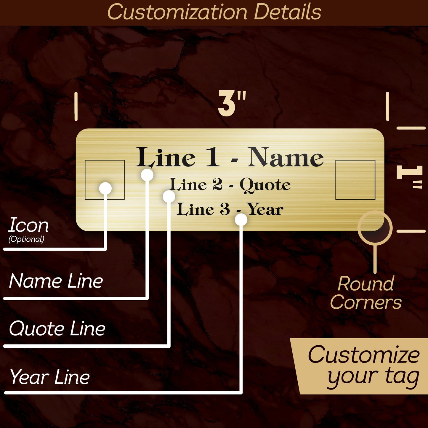 Engraved Name Plate Customized and Personalized