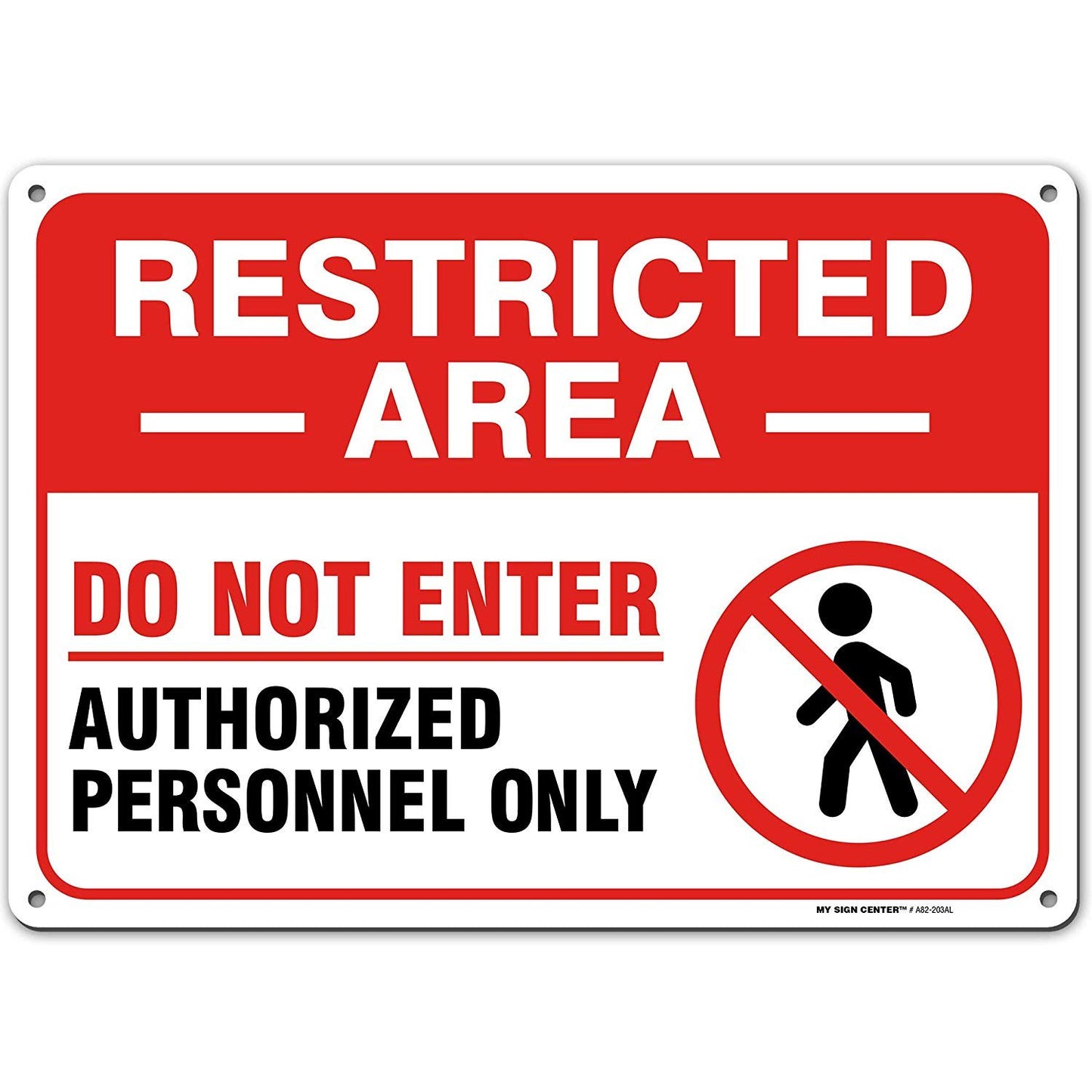 Warning Restricted Area Sign Authorized Personnel Only
