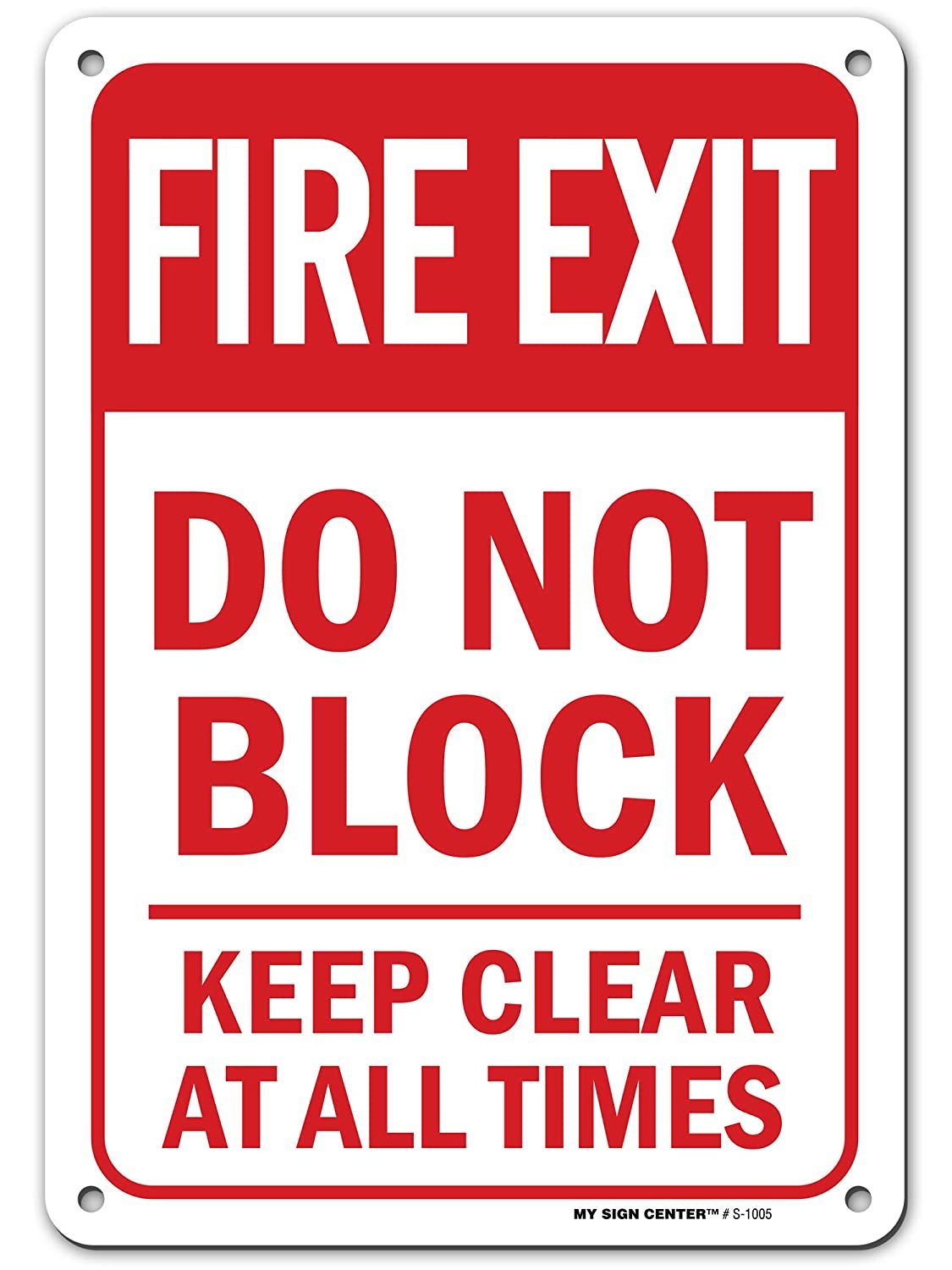 Fire Exit Keep Clear Do Not Block Sign