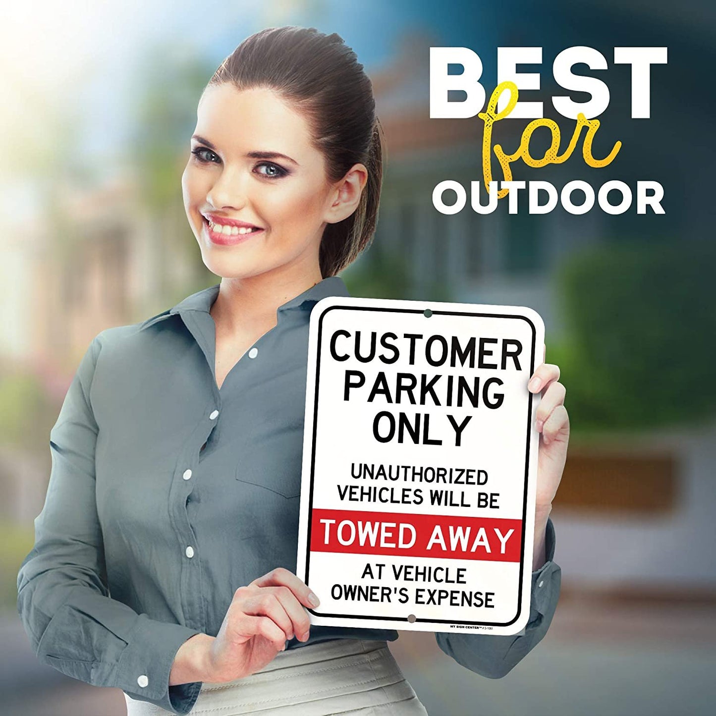 Customer Parking Only Sign Unauthorized Vehicles Will Be Towed