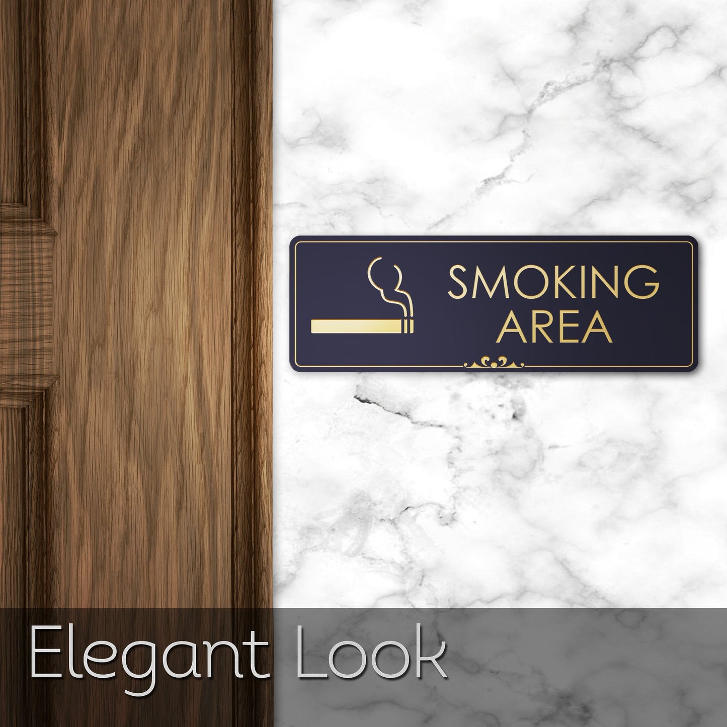 Smoking Area - Laser Engraved Sign
