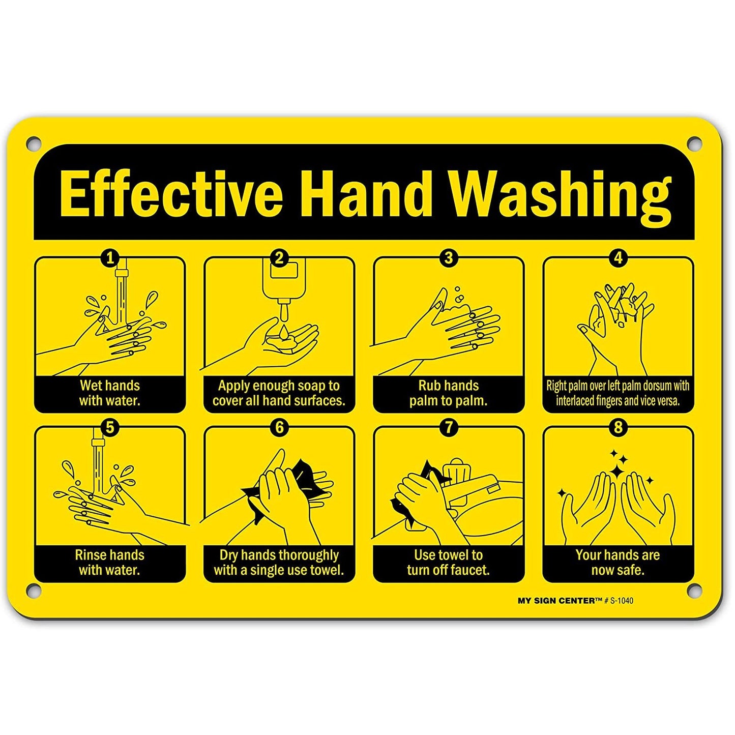 Effective Hand Washing Sign