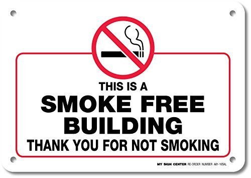 This is a Smoke Free Building Thank You for Not Smoking Sign by My Sign Center