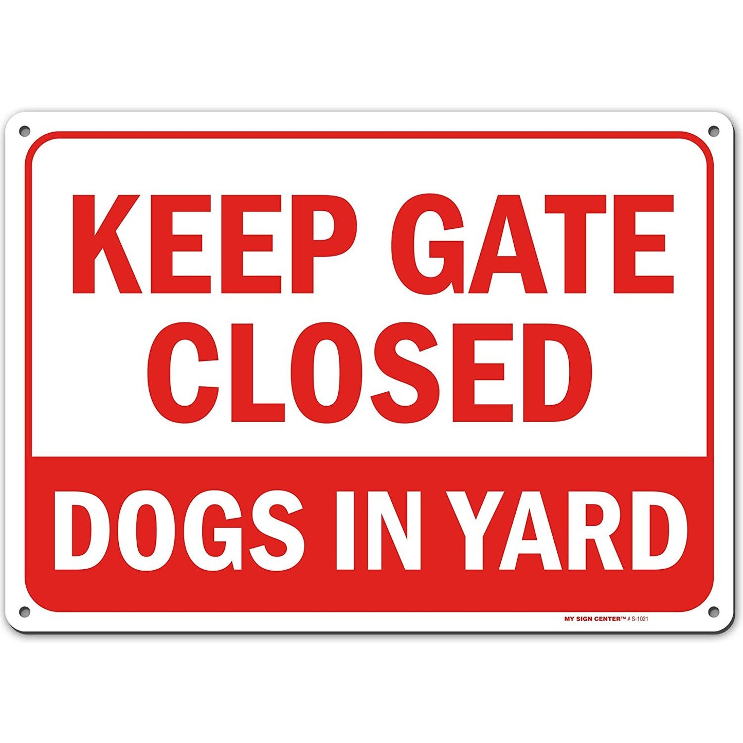 Keep Gate Closed Sign Dogs in Yard