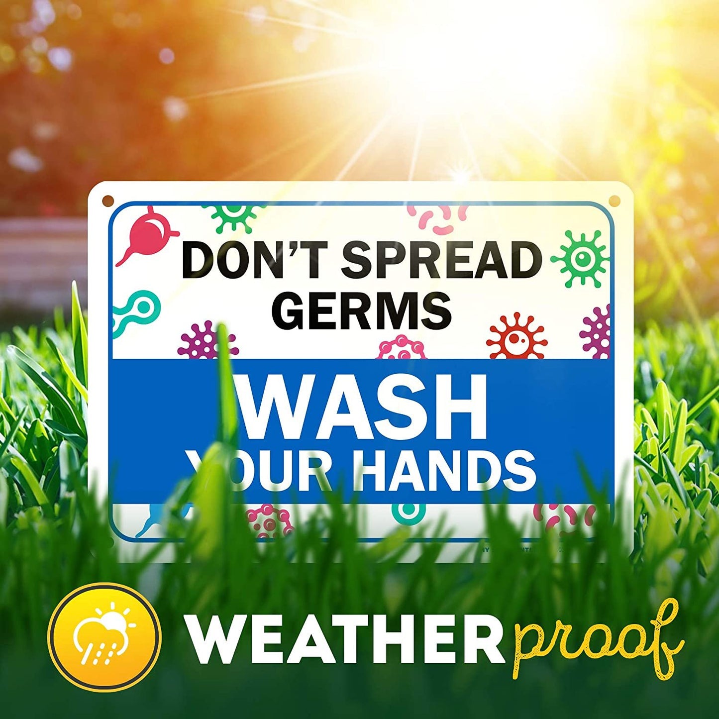 Don't Spread Germs Wash Your Hands Sign
