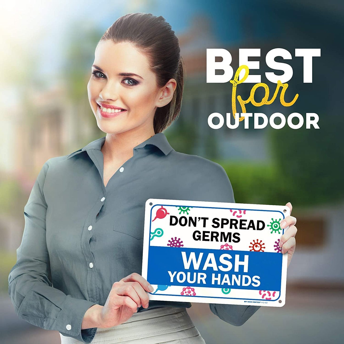 Don't Spread Germs Wash Your Hands Sign