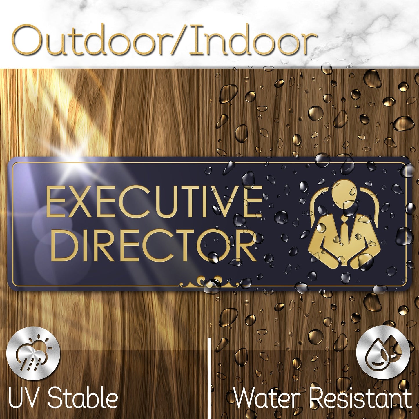 Executive Director Office Door Sign Name Plates for Desks