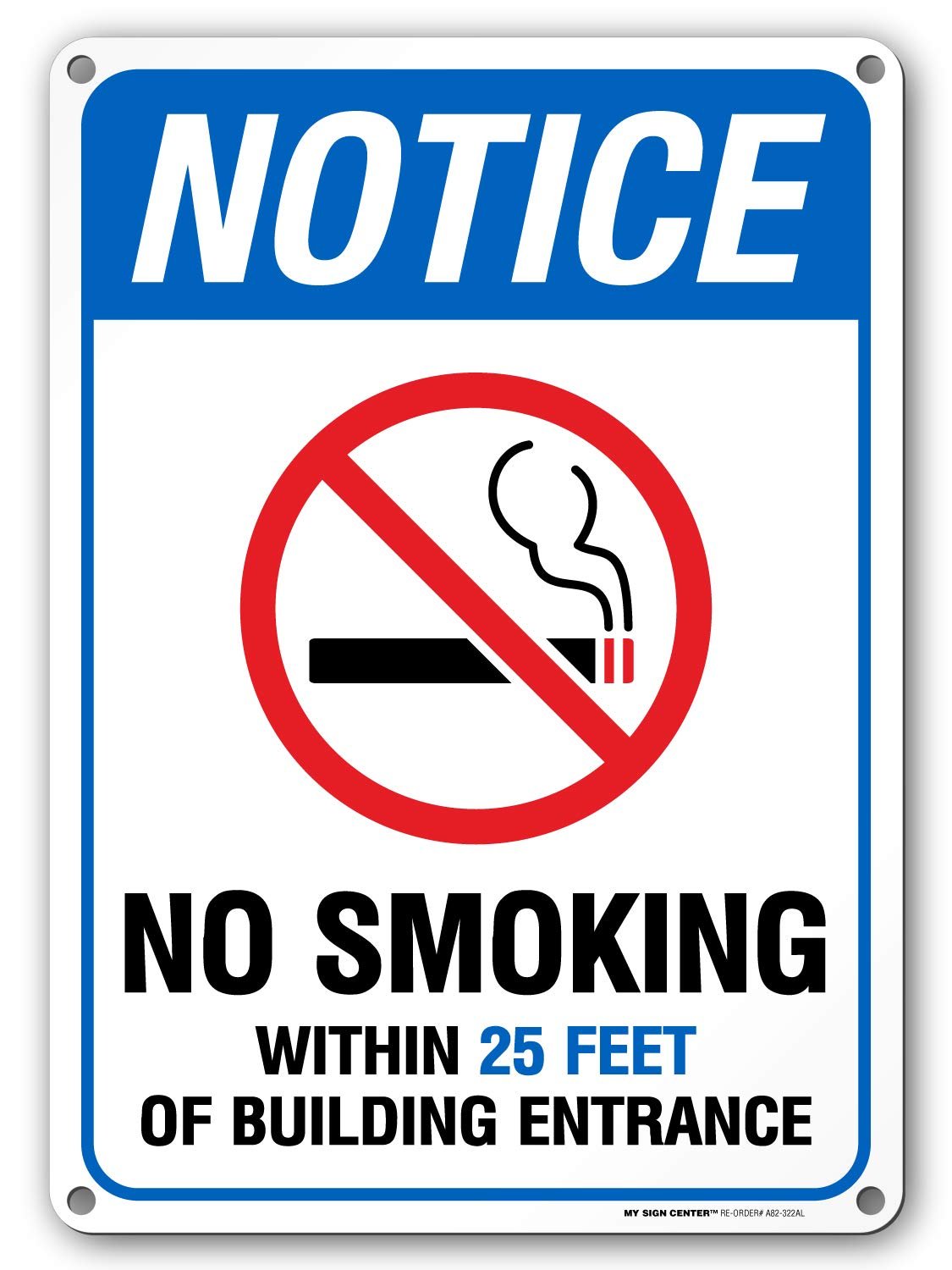 No Smoking Within 25 Feet Sign 1