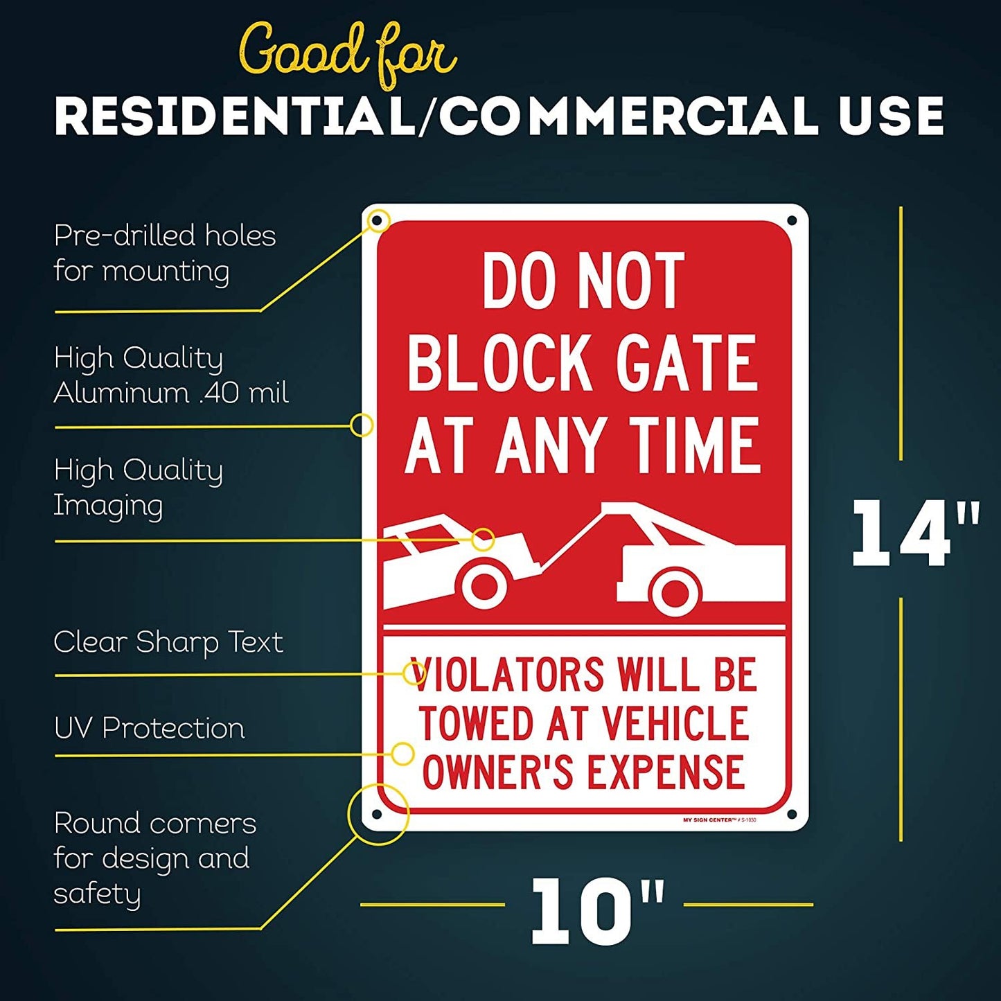 Do Not Block Driveway Sign Violators Will Be Towed